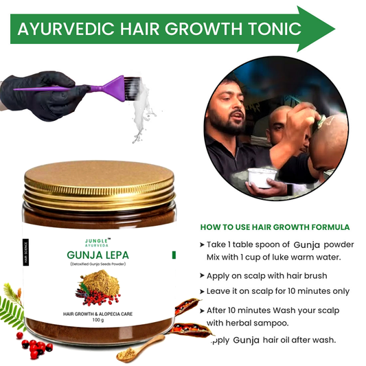 Gunja Powder for Hair Growth & Alopecia  | Ayurvedic Hair Fall Control Powder, Scalp Treatment for Strong & Healthy Hair | For Men & Women
